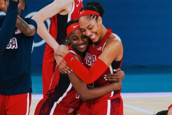 Jackie Young and A'ja Wilson