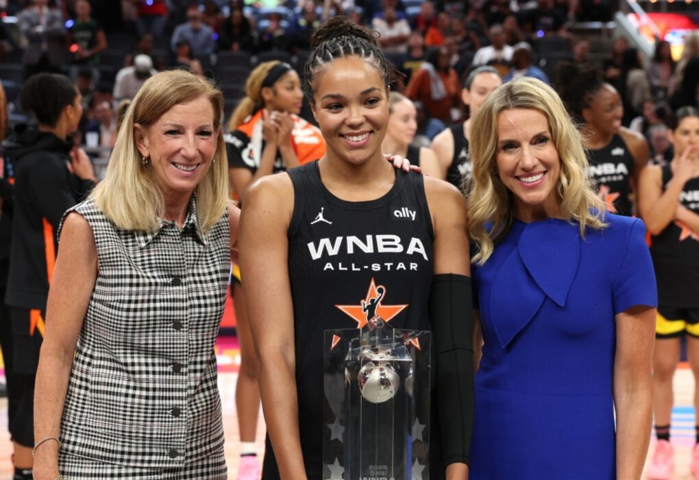 Napheesa Collier and Cathy Engelbert