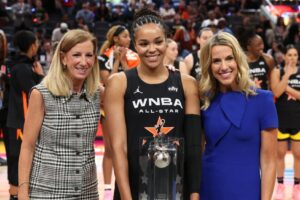 Napheesa Collier and Cathy Engelbert